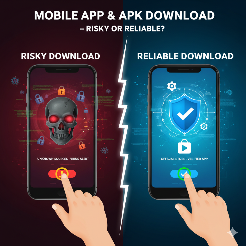 mobile app apk download risk reliability